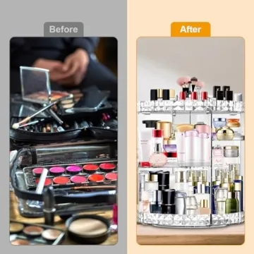 MISERWE 360° Rotating Large Capacity Makeup Organizer