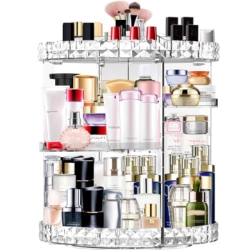 MISERWE 360° Rotating Large Capacity Makeup Organizer