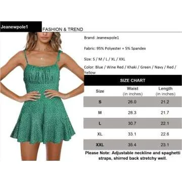 Jeanewpole1 Womens Spaghetti Strap Print Jumpsuit Smocked Wide Leg Short Romper