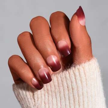 Sethexy Coffin Press on nails 24Pcs Fake Nails with Design Arcylic Full Cover False Nails Tips (Gradient Purple, Free size)