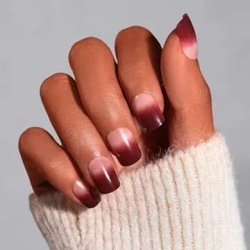 Sethexy Coffin Press on nails 24Pcs Fake Nails with Design Arcylic Full Cover False Nails Tips (Gradient Purple, Free size)