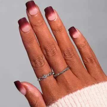 Sethexy Coffin Press on nails 24Pcs Fake Nails with Design Arcylic Full Cover False Nails Tips (Gradient Purple, Free size)