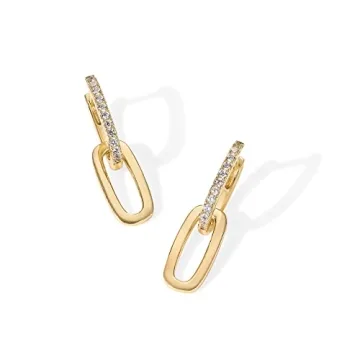 PAVOI 14K Gold Convertible Link Earrings for Women