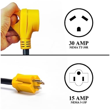 RV Camper Cord Adapter for Safe Outdoor Power Connections