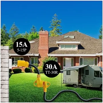 RV Camper Cord Adapter for Safe Outdoor Power Connections