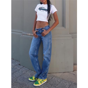 Women Y2K Floral Baby Tee Cute Crop Top for Summer