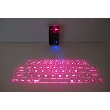 MOJO Bluetooth Wireless Laser Projection Virtual Keyboard Portable Full-Size Keypad