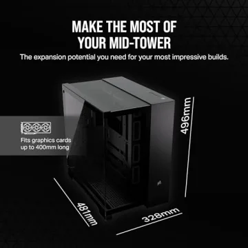 CORSAIR 6500X Mid-Tower Case - Unobstructed Views & Cooling Flexibility