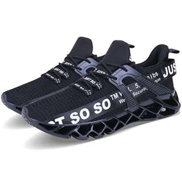 WONESION Mens Breathable Walking Tennis Running Shoes Blade Fashion Sneakers