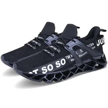 WONESION Mens Breathable Walking Tennis Running Shoes Blade Fashion Sneakers