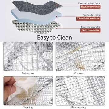 Lunch Bag Insulated, Lunch Box Bag, Reusable Lunch Tote Bag, Lunch Box Container Bag Insulated for Women, Men, Work, Office, Travel- Black