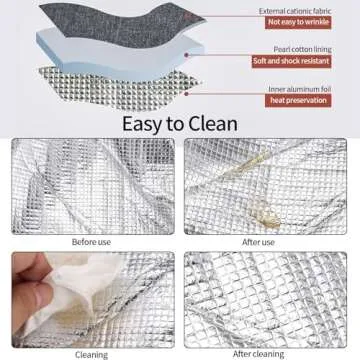 Lunch Bag Insulated, Lunch Box Bag, Reusable Lunch Tote Bag, Lunch Box Container Bag Insulated for Women, Men, Work, Office, Travel- Black