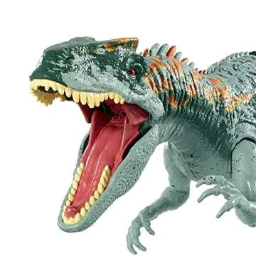 Jurassic World Toys Roar Attack Allosaurus Camp Cretaceous Dinosaur Figure with Movable Joints, Realistic Sculpting, Strike Feature & Sounds, Carnivore, Kids Gift 4 Years & Up