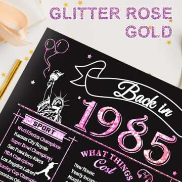 OLOSONG 40th Birthday Card for Women Her, Jumbo 3D Pop Up 40th Birthday Gifts, Back In 1985 Happy 40...