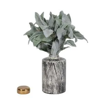 10" Ceramic Ginger Jar - Stylish Black and White Decor Piece