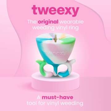 tweexy Craft Vinyl Weeding Scrap Collector Ring | Weeding Tools for Vinyl Heat Transfer, HTV Craftin...
