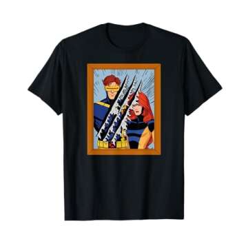 Marvel Studios X-Men ’97 Cyclops Jean Photo Wolverine Claws T-Shirt