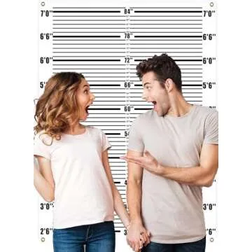 Zliisang 4.3x4.9ft Mugshot Backdrop for Fun Events