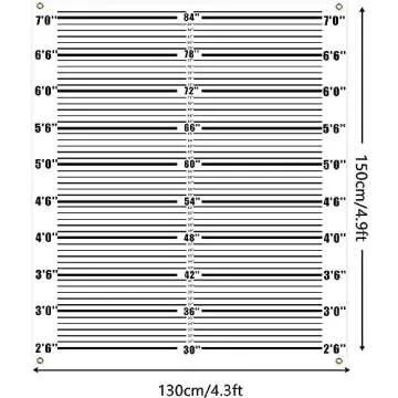 Zliisang 4.3x4.9ft Mugshot Backdrop for Fun Events