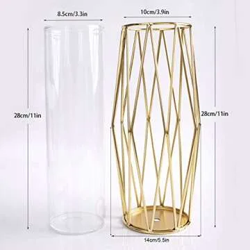 Elegant Geometric Glass Vase - Perfect for Home Decor