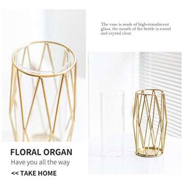 Elegant Geometric Glass Vase - Perfect for Home Decor