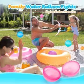 hahaland Reusable Water Balloons with Launcher for Summer Fun
