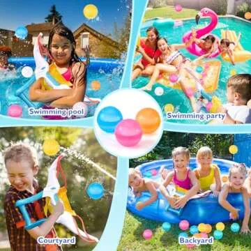 hahaland Reusable Water Balloons with Launcher for Summer Fun