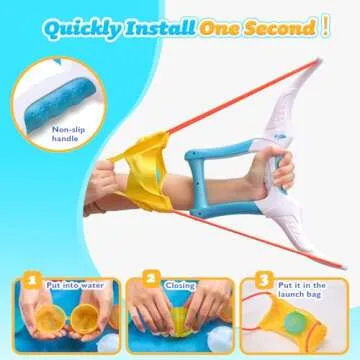 hahaland Reusable Water Balloons with Launcher for Summer Fun