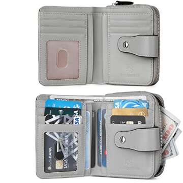 BOSTANTEN RFID Blocking Leather Wallet for Women