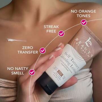 Tanning Lotion Self Tanner - USA Made with Natural & Organic Ingredients, Travel Size Self Tan Lotion, Non Toxic Gradual Tanning Moisturizer, Sunless Tanner for Fake Tan for Women & Men