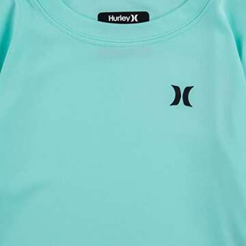 Hurley boys Long Sleeve Rash Guard T Shirt, Tropical Twist, Large