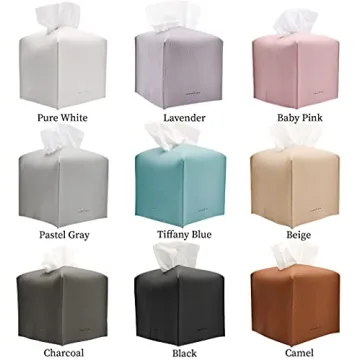 Chic PU Leather Tissue Box Cover Holder by Carrot's Den