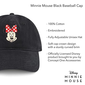 Disney Minnie Mouse Baseball Hat - Adjustable Cotton Cap