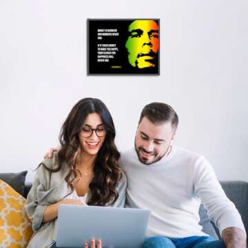 Bob Marley Inspirational Wall Art Print - 10x8 Unframed Decor