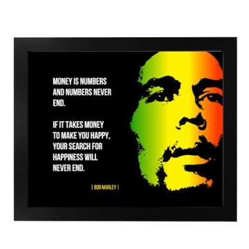 Bob Marley Inspirational Wall Art Print - 10x8 Unframed Decor