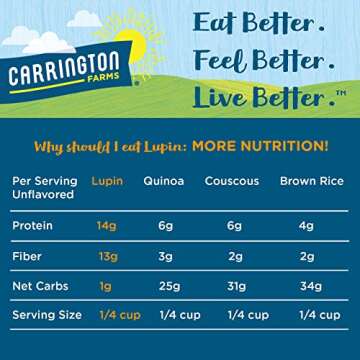 Carrington Farms, Ground Lupin Bean, Plain, 7oz.