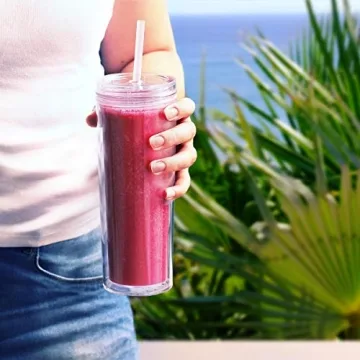 Cupture Skinny Acrylic Tumblers - 18 oz, 8 Pack