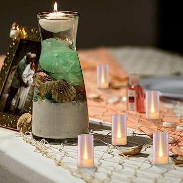 LANKER Flameless Candles, Battery Operated LED Pillar Candles, D1.5 x H3 inch, Romantic Flickering W...