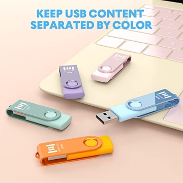 MOSDART 32GB USB Flash Drive 5 Pack for Reliable Storage