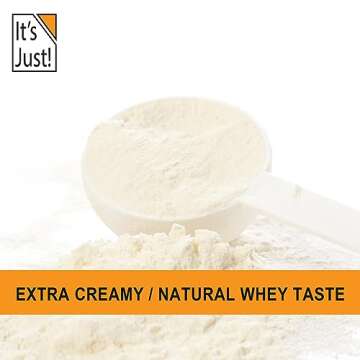 It's Just! - Whey Protein Concentrate, Ultra Premium Grass-Fed, Unflavored, Made in USA, rBGH/RBST Hormone Free, No Added Flavors or Artificial Sweeteners (Concentrate, 1.25 Pound)