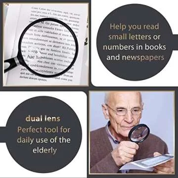 Feosky Handheld 10X 30X Magnifier for Adults & Kids