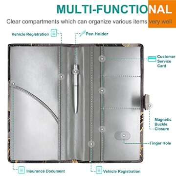 Premium RSAquar Car Registration Holder - Eco-Friendly Organizer