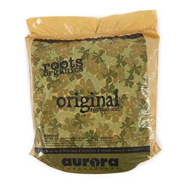 Roots Organics ROD75 Hydroponic Gardening Original Coco Fiber Based Potting Soil 0.75 Cubic Feet, 2 ...