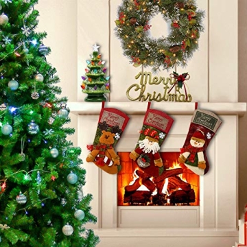 Sunnyglade 18" Christmas Stocking Set for Holiday Joy