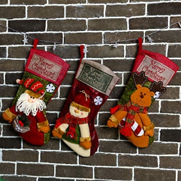 Sunnyglade 18" Christmas Stocking Set for Holiday Joy