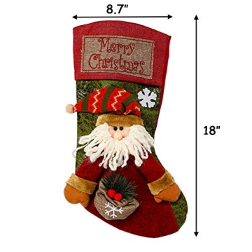 Sunnyglade 18" Christmas Stocking Set for Holiday Joy