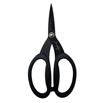 Tim Holtz Small Titanium Scissors - 7 Inch Mini Snips with Micro Serrated Blade - Non Stick Craft To...
