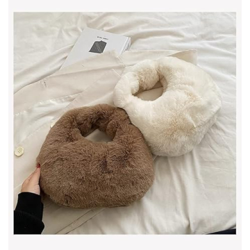 XPONNI Fuzzy Dumpling Bag Cute Mini Handbag