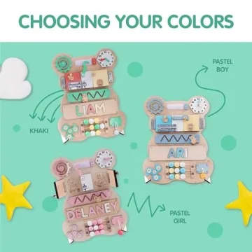 Custom Toddlers Name Puzzle Busy Board Toys