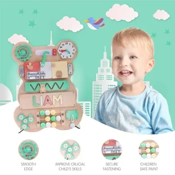 Custom Toddlers Name Puzzle Busy Board Toys